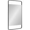 imageKate and Laurel Nobles Modern Rounded Rectangle Mirror 20 x 36 Black Decorative Wall Mirror with Large Frame and Floating GlassBlack