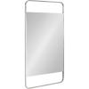 imageKate and Laurel Nobles Modern Rounded Rectangle Mirror 20 x 36 Black Decorative Wall Mirror with Large Frame and Floating GlassSilver