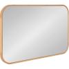 imageKate and Laurel Nordlund Modern Wood Framed Wall Mirror 23 x 35 Natural Brown Chic Rounded Rectangle Mirror for WallNatural