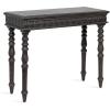 imageKate and Laurel Patresa Traditional Carved Wood Console Table 36 x 30 x 14 Dark Mocha Decorative Rectangle Entryway Table with Wooden Carving Details and Turned LegsDark Brown