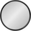 imageKate and Laurel Prema Modern Mango Wood Round Wall Mirror 28 Inch Diameter Black Framed Circle Bathroom Mirror for Use as Entryway or Fireplace Mantel Living Room Decor