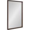 imageKate and Laurel Quato Transitional Rectangle Wall Mirror 24 x 36 Dusty Brown Framed Rectangular Framed Statement Mirror with Embossed Woodgrain TextureBrown