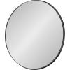 imageKate and Laurel Rollo Modern Round Wall Mirror 22 inch Diameter Black Beautiful Circular Mirror for WallBlack