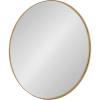 imageKate and Laurel Rollo Modern Round Wall Mirror 22 inch Diameter Black Beautiful Circular Mirror for WallGold