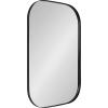 imageKate and Laurel Rollo Modern Rounded Rectangle Mirror 20 x 30 Black Decorative Metal Framed Mirror with Radius CornersBlack