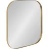 imageKate and Laurel Rollo Modern Rounded Rectangle Mirror 20 x 30 Black Decorative Metal Framed Mirror with Radius CornersGold
