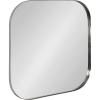 imageKate and Laurel Rollo Modern Rounded Rectangle Mirror 20 x 30 Black Decorative Metal Framed Mirror with Radius CornersSilver