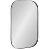 imageKate and Laurel Rollo Modern Rounded Rectangle Mirror 20 x 30 Silver Decorative Metal Framed Mirror with Radius CornersBronze