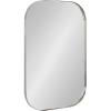 imageKate and Laurel Rollo Modern Rounded Rectangle Mirror 20 x 30 Silver Decorative Metal Framed Mirror with Radius CornersSilver