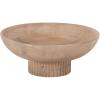 imageKate and Laurel Rooks Modern Decorative Ribbed Wood Bowl 12 Inch Diameter Light Natural Transitional Raised Fruit Bowl for Kitchen Counter or Use as Living Room or Entryway Table DecorNatural