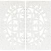 imageKate and Laurel Saanvi Traditional Carved Wood Art Plaque Set 2 pc White Wooden Wall Art with Dimensional HandCarved Design for Bedroom or Living Room Decor