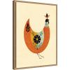 imageKate and Laurel Spring Chicken Framed Canvas Wall Art by Amber Leaders 18 x 24 Sylvie Beaded Rustic Natural Whimsical Animals Abstract Art for Wall Decor Living Room Bedroom