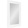 imageKate and Laurel Strahm Traditional Wood Framed Mirror 24 x 36 White Decorative Geometric Rectangular Wall Mirror with Detailed Frame for Classic Home DecorWhite