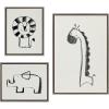 imageKate and Laurel Sylvie 390 Giraffe BW 409 Lion BW and 400 Elephant BW Framed Canvas Wall Art Set by Teju Reval of SnazzyHues 3 Piece Art Set Gray Fun Kids Animal ArtGray