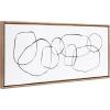 imageKate and Laurel Sylvie Beaded Dancing Circles Vintage Framed Canvas Wall Art by Teju Reval 18x40 Gold Modern Abstract Circles Art for Wall