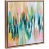 imageKate and Laurel Sylvie Beaded EV Brushstroke 155 Vintage Framed Canvas Wall Art by EttaVee 22x22 Gold Modern Abstract Colorful Fun Art for WallGold