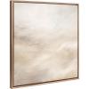 imageKate and Laurel Sylvie Beaded Tonal Abstract Textural White and Beige Light Natural Neutrals Vintage Framed Canvas Wall Art by The Creative Bunch Studio 30x30 Gold Modern Abstract Landscape Art