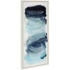 imageKate and Laurel Sylvie Blue Palette I Framed Canvas Wall Art by Amy Lighthall 18x40 White Modern Abstract Soft Blue Brushstrokes Art for Wall DecorWhite