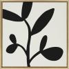 imageKate and Laurel Sylvie Modern Botanical Neutral Abstract 2 Framed Canvas Wall Art by The Creative Bunch Studio 22x22 Natural Decorative Shadow Art for WallGold