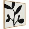imageKate and Laurel Sylvie Modern Botanical Neutral Abstract 2 Framed Canvas Wall Art by The Creative Bunch Studio 22x22 Natural Decorative Shadow Art for WallNatural