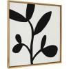 imageKate and Laurel Sylvie Modern Botanical Neutral Abstract 2 Framed Canvas Wall Art by The Creative Bunch Studio 22x22 Natural Decorative Shadow Art for WallBright Gold
