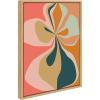 imageKate and Laurel Sylvie Morning Hibiscus Framed Canvas Wall Art by Alicia Bock 18x24 Natural Colorful Plant Illustration Art for WallNatural