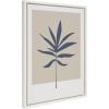 imageKate and Laurel Sylvie Muted Tan and Blue Colorblock Botanical Leaf Framed Canvas Wall Art by The Creative Bunch Studio 23x33 White Simple Modern Botanical Wall Decor ArtWhite