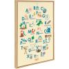 imageKate and Laurel Sylvie Science Alphabet Framed Canvas Wall Art by Carrie Cantwell 23x33 Natural Colorful Cute Nursery Art for Wall