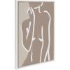imageKate and Laurel Sylvie Simple Romantic Line Art Drawing Neutral Framed Canvas Wall Art by The Creative Bunch Studio 23x33 White Modern Abstract Body Line Drawing Wall Decor