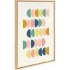 imageKate and Laurel Sylvie Simple Shapes in Soft Colors Framed Canvas Wall Art by Apricot and Birch 18x24 Natural Vibrant Wall AccentNatural