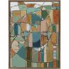 imageKate and Laurel Sylvie Stardust Chords Framed Canvas Wall Art by Leah Nadeau 28x38 Natural Decorative Abstract Mosaic Inspired Art PrintGold