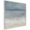 imageKate and Laurel Sylvie The Blues Framed Canvas Wall Art by Mary Sparrow 30x30 White Modern Abstract Landscape Art for Wall