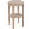 imageKate and Laurel Talcott Modern Round Wood Side Table 16 x 16 x 24 Light Natural Transitional Decorative TwoTier End Table for Use as a Bedroom Nightstand or Living Room Plant Stand Table