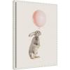 imageKate and Laurel The Bunny and the Pink Balloon Framed Canvas Wall Art by July Art Prints 18 x 24 Sylvie Beaded White Whimsical Animals Humor Kids Art for Wall Decor Living Room