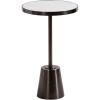 imageKate and Laurel Tira Elegant Round Mirrored Side Table 14 x 14 x 24 Gold Modern Glam Circle End Table for Use as Bedroom Nightstand or Living Room Plant Stand TablePewter