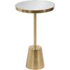 imageKate and Laurel Tira Elegant Round Mirrored Side Table 14 x 14 x 24 Gold Modern Glam Circle End Table for Use as Bedroom Nightstand or Living Room Plant Stand TableGold