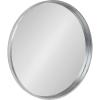 imageKate and Laurel Travis Round Wood Wall Mirror 256quot Diameter Silver Chic Glam Wall Dcor Accent