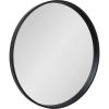imageKate and Laurel Travis Round Wood Wall Mirror 315quot Diameter Black Modern Wall Dcor Accent