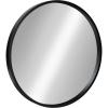 imageKate and Laurel Travis Round Wood Wall Mirror 315quot Diameter Gold Modern Glam Wall Dcor AccentBlack
