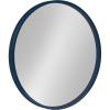 imageKate and Laurel Travis Round Wood Wall Mirror 315quot Diameter Gold Modern Glam Wall Dcor AccentNavy Blue