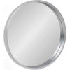 imageKate and Laurel Travis Round Wood Wall Mirror 315quot Diameter Gold Modern Glam Wall Dcor AccentSilver