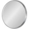imageKate and Laurel Travis Round Wood Wall Mirror 315quot Diameter Silver Chic Glam Wall Dcor Accent