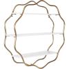 imageKate and Laurel Wavella Geometric ThreeTier Wall Shelf 28 x 7 x 28 White and Antique Brass Decorative Teen Storage Shelves for Use as OverTheToilet Storage Shelf or Bedroom Display Shelving