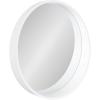 imageKate and Laurel Wheeler Graduated Round Mirror 24 Inch Diameter White Chic Modern Wall Accent with Raised ProfileWhite