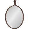 imageKate and Laurel Yitro Round Metal Wall Mirror 235 x 285 Bronze Farmhouse Wall Decor for Any Room