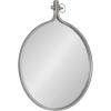 imageKate and Laurel Yitro Round Metal Wall Mirror 235 x 285 Silver Farmhouse Wall Decor for Any Room
