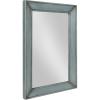 imageKate and Laurel Yuda Wooden Rectangle Framed Wall Mirror 235x35 BlueBlue