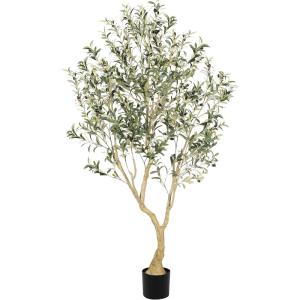 image8ft Faux Olive Tree  Olive Trees Artificial Indoor with Large Olive Branches and Lifelike Olive  Artificial Olive Tree for Home Office House Living Room Decor6ft