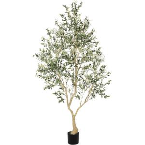 image8ft Faux Olive Tree  Olive Trees Artificial Indoor with Large Olive Branches and Lifelike Olive  Artificial Olive Tree for Home Office House Living Room Decor8ft