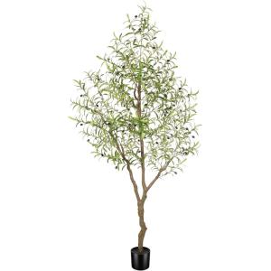 imageFaux Olive Tree 8ft  Olive Trees Artificial Indoor with Realistic Leaves and Olives  Tall Fake Olive Tree with Pot for Indoor Outdoor Office Home Decor7ft
